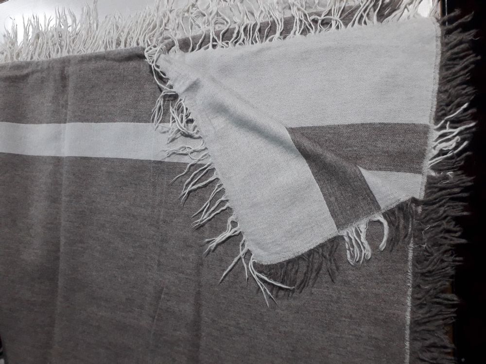 Throw blankets - 3-ply 100% cashmere reversible blanket - PATRIZIA D.