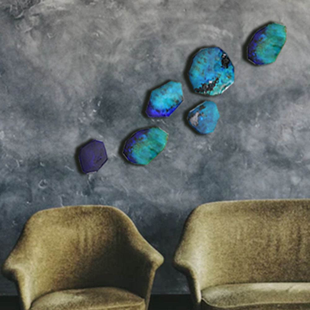 Other wall decoration - Wall composition - ARCHIPELAGO - ANNE DE LA FORGE EMAILLEUR SUR CUIVRE