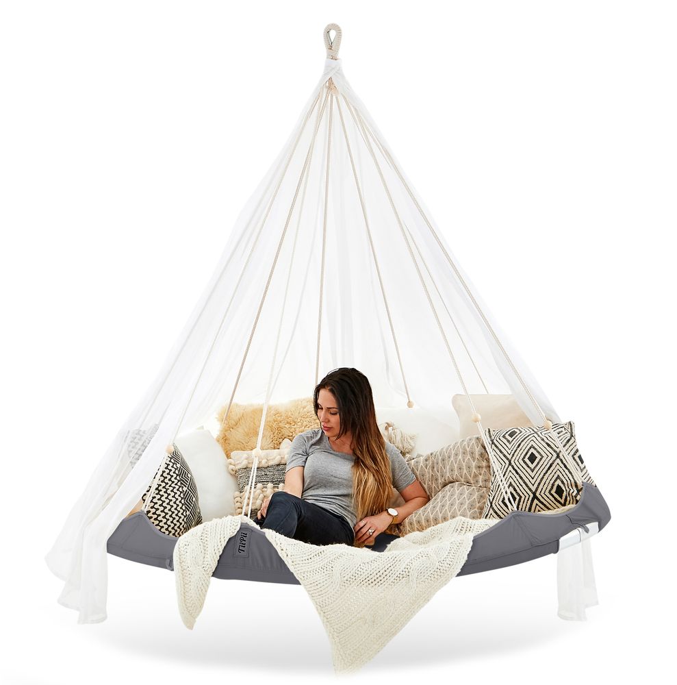 Chaises de jardin - Lit TiiPii classique anthracite, grand - TIIPII BED