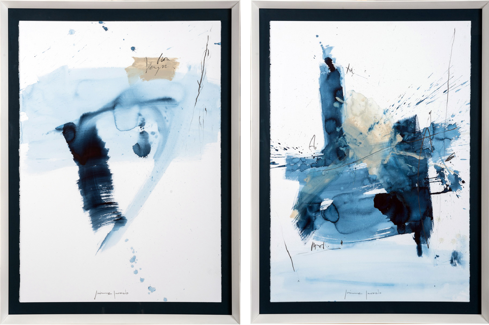 Paintings - AZUL I & II PAINTINGS - NOVOCUADRO ART COMPANY