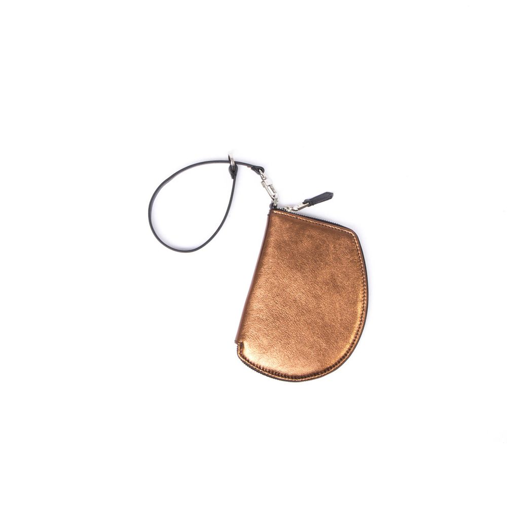 Bags and totes - Zip Maxi Copper - Cross body metallic leather bag with removable shoulder strap - MLS-MARIELAURENCESTEVIGNY