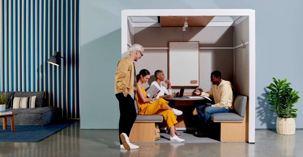 Solutions acoustiques - Salle de réunion ouverte - Cabine acoustique 4 personnes  - ROOM