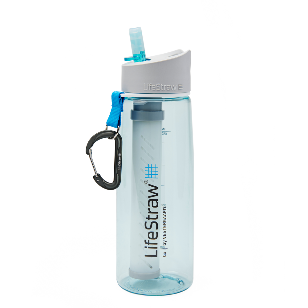 Travel accessories - Bottle with water filter 0.65L, BPA-free plastic, clear blue - LIFESTRAW®