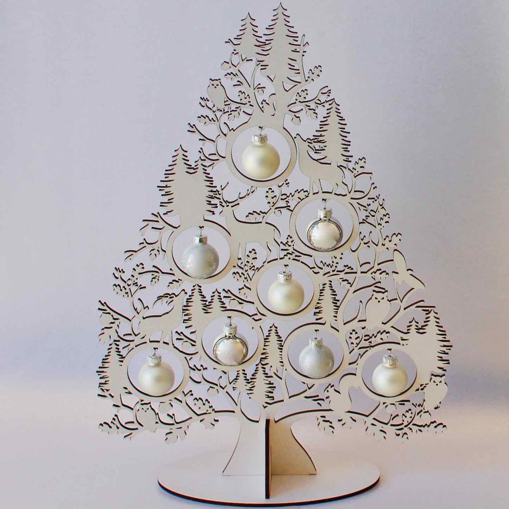 Guirlandes et boules de Noël - Christmas tree wood brown - KOELNSCHAETZE