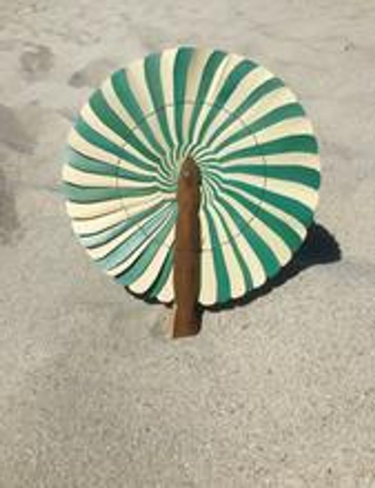 Decorative objects - Fan KEL natural & green M - THE NICE FLEET