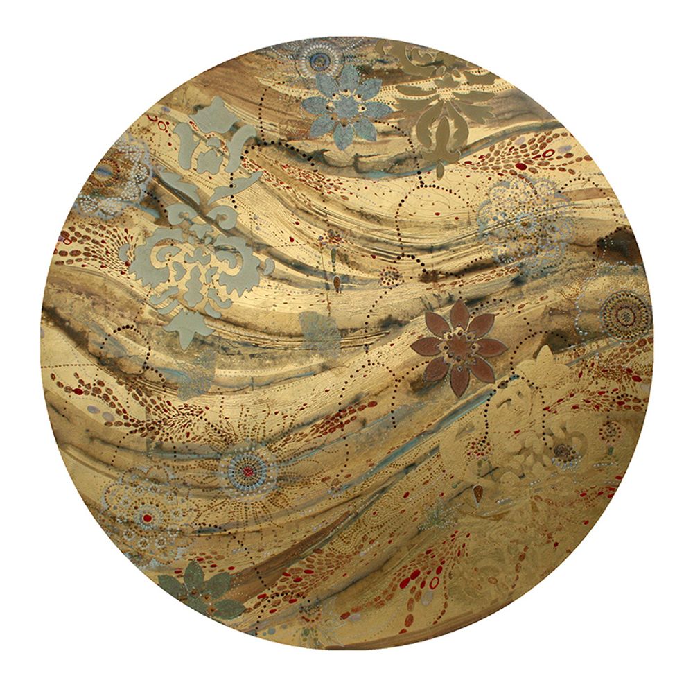 Paintings - Decorative panel “BALLADE ON THE RIVER” - VALERIE BEAUMONT