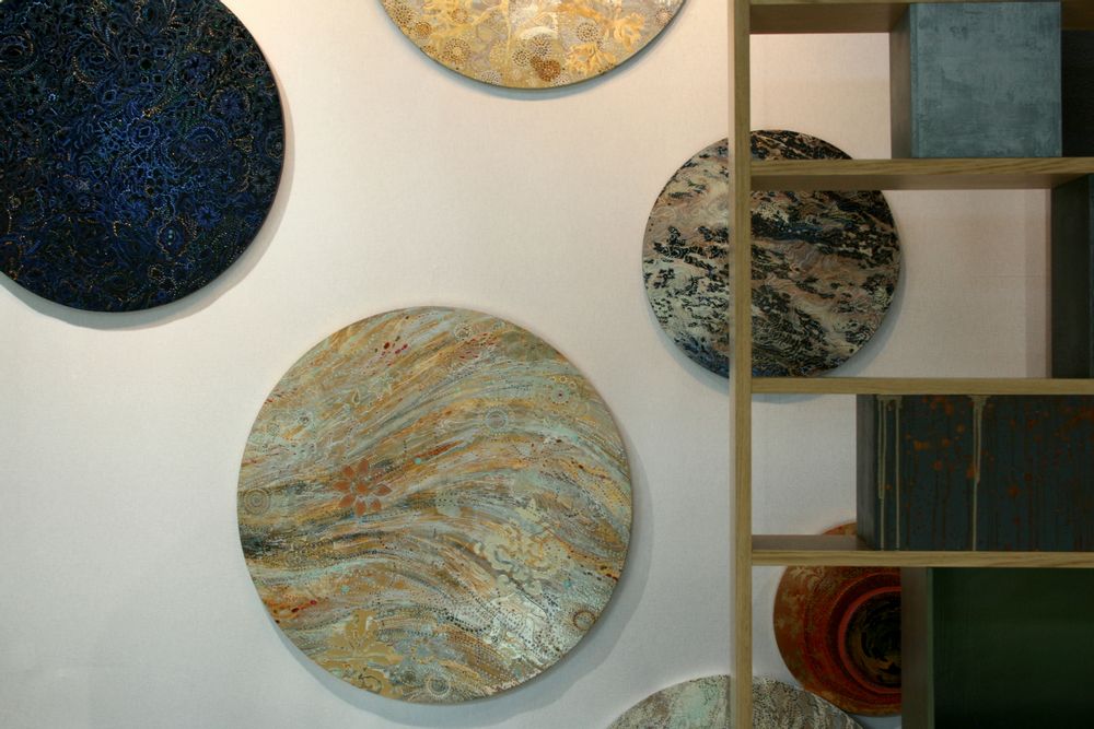 Paintings - Decorative panel “BALLADE ON THE RIVER” - VALERIE BEAUMONT
