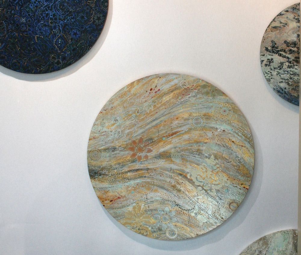 Paintings - Decorative panel “BALLADE ON THE RIVER” - VALERIE BEAUMONT