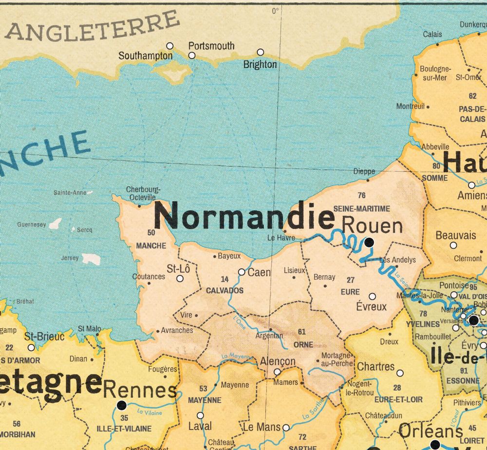 Objets déco enfant - Affiche Nouvelle carte de France vintage  - PAPPUS ÉDITIONS