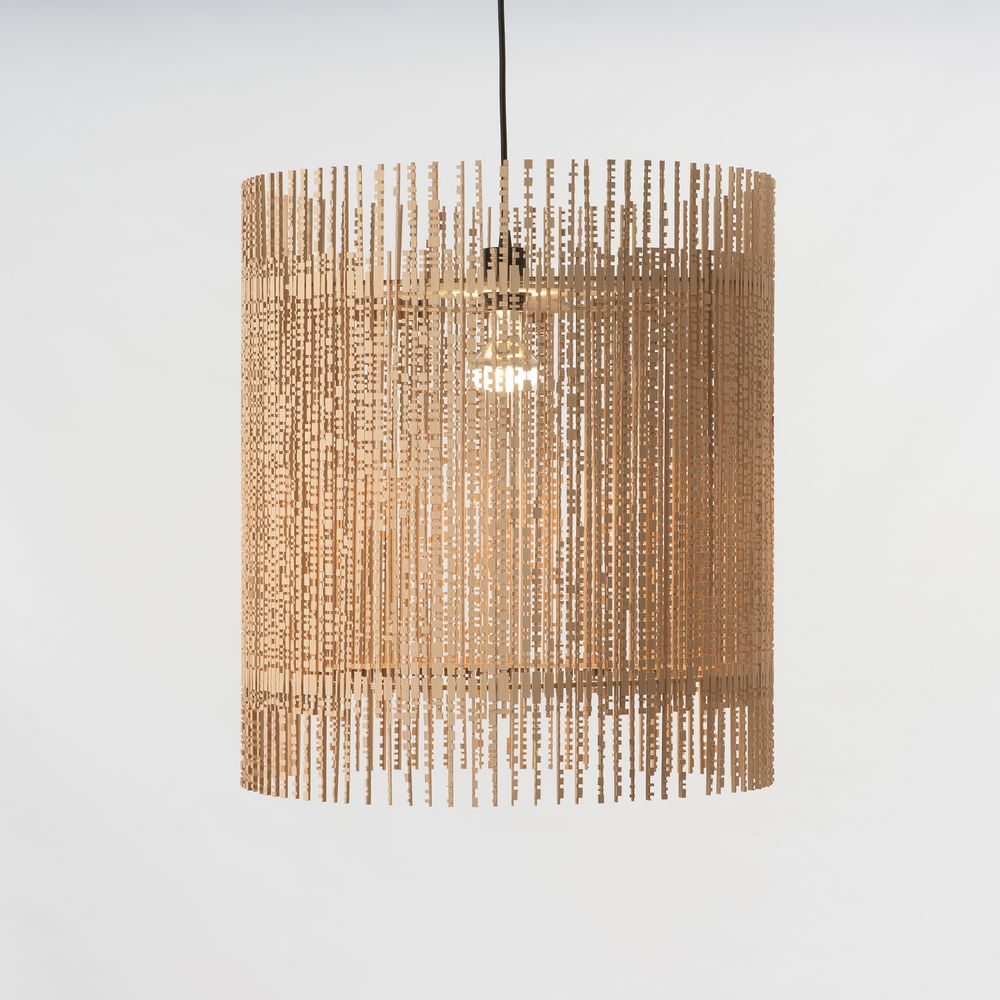 Suspensions extérieures - Suspension Circulaire en hêtre massif - LAMPES EN BOIS - GILLES ANSEL