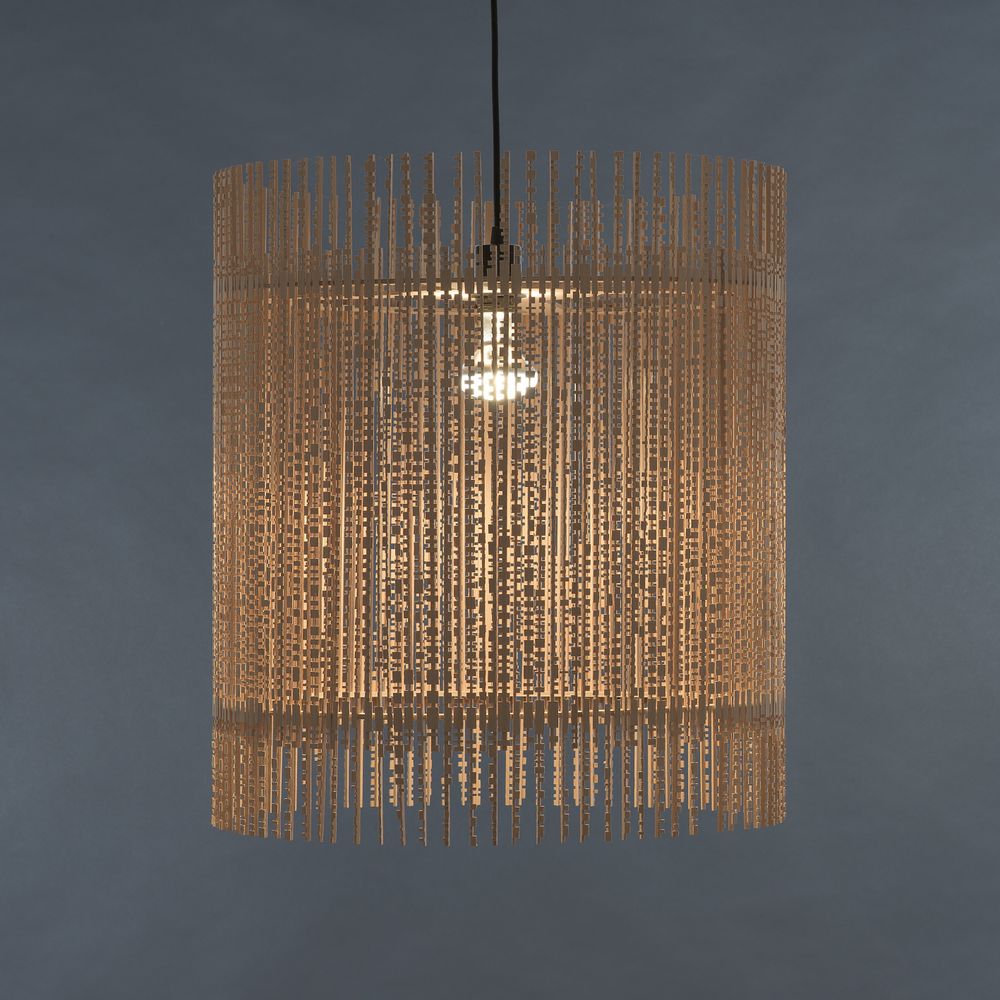 Suspensions extérieures - Suspension Circulaire en hêtre massif - LAMPES EN BOIS - GILLES ANSEL