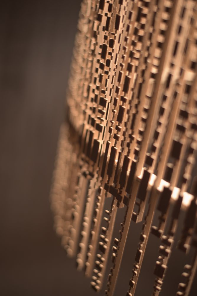 Suspensions extérieures - Suspension Circulaire en hêtre massif - LAMPES EN BOIS - GILLES ANSEL