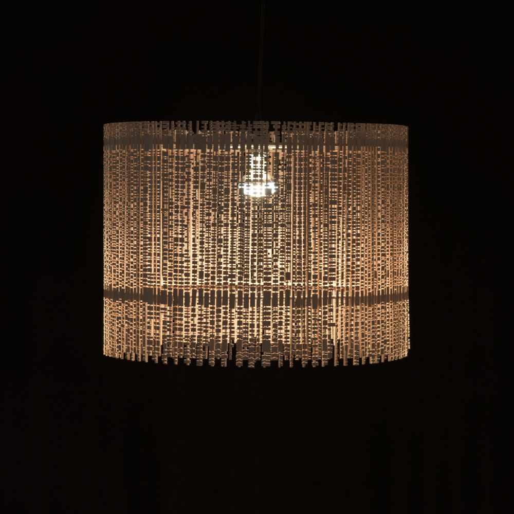 Suspensions extérieures - Suspension Circulaire en hêtre massif - LAMPES EN BOIS - GILLES ANSEL