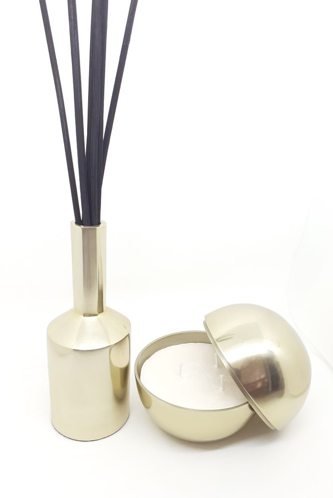 Objets de décoration - Diffuseurs de parfum laiton: Bougie, Brûle parfum et Bouquet - AUTOUR DU PARFUM