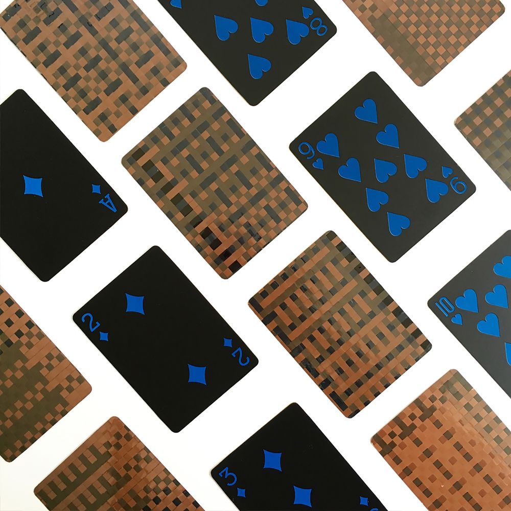 Children's games - MusicCloth® Poker Cards  weaved of Cassette tapes [ Gold, silver, Black ]  - REHYPHEN