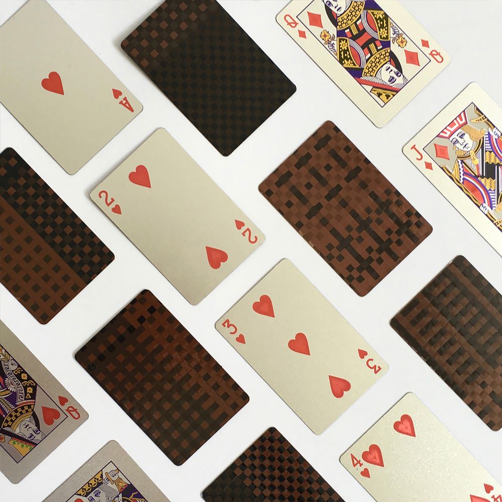 Children's games - MusicCloth® Poker Cards  weaved of Cassette tapes [ Gold, silver, Black ]  - REHYPHEN