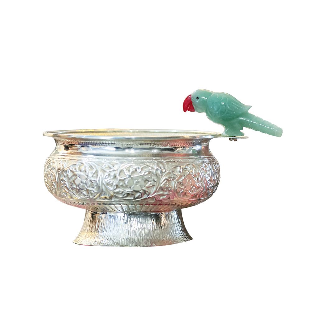 Goldsmithing - PARROT BOWL SILVERWARE - INDIA - BESPOKE HOME JEWELS BY MINJAL J