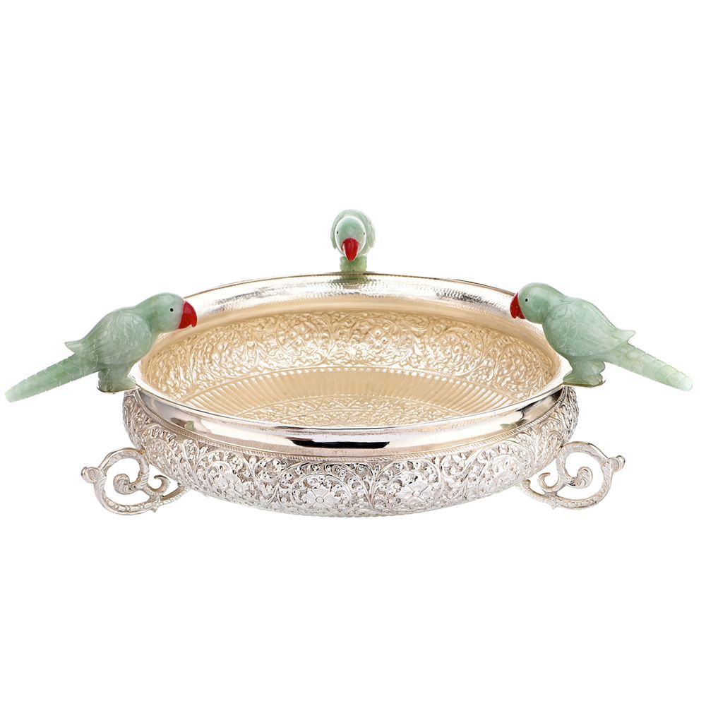 Goldsmithing - PARROT BOWL SILVERWARE - INDIA - BESPOKE HOME JEWELS BY MINJAL J