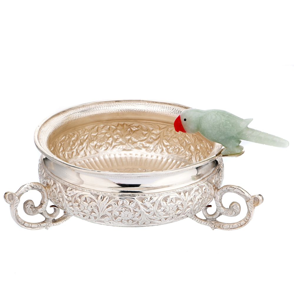 Goldsmithing - PARROT BOWL SILVERWARE - INDIA - BESPOKE HOME JEWELS BY MINJAL J