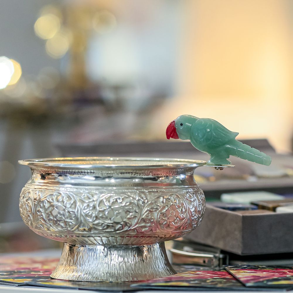 Goldsmithing - PARROT BOWL SILVERWARE - INDIA - BESPOKE HOME JEWELS BY MINJAL J