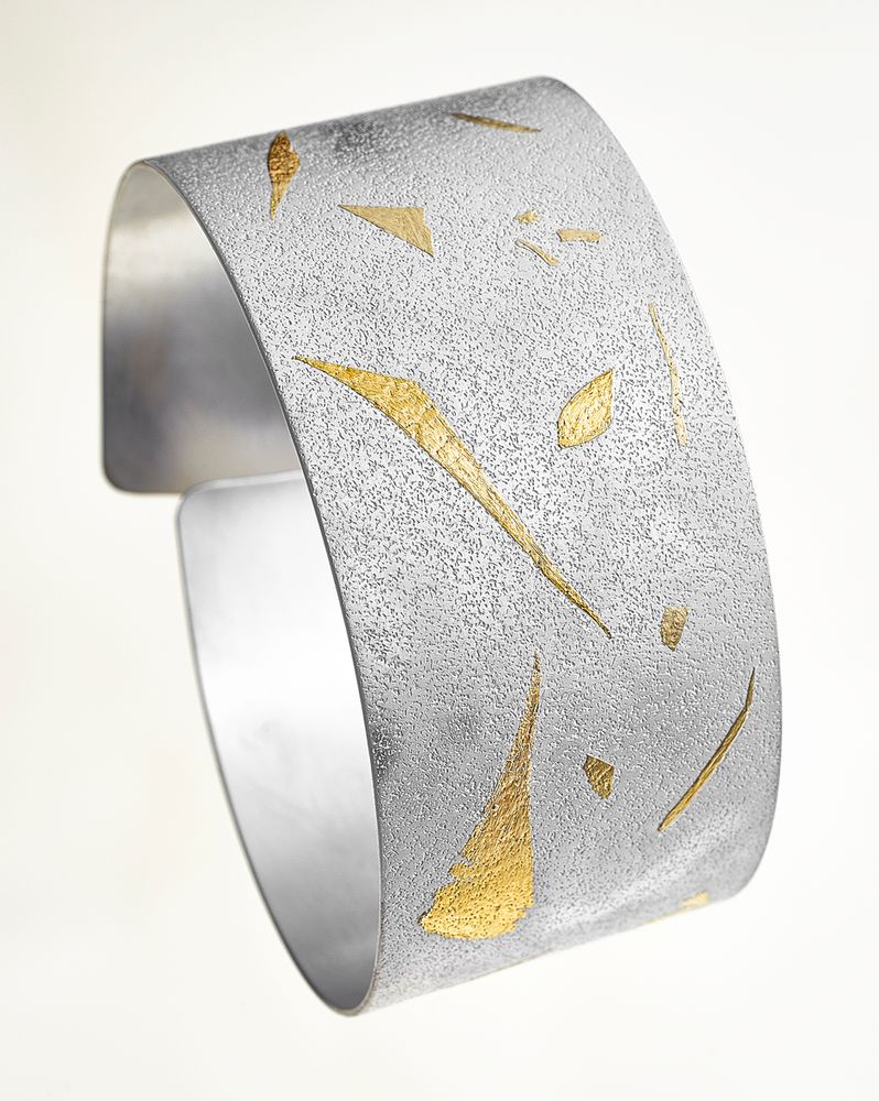 Orfèvrerie - Bracelet BLANC en argent sterling et finition en or 24 carats. - CHIARA DE FILIPPIS