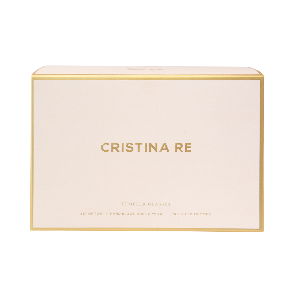Cadeaux - Flûte à Champagne Cristal Rose Lot de 2 - CRISTINA RE