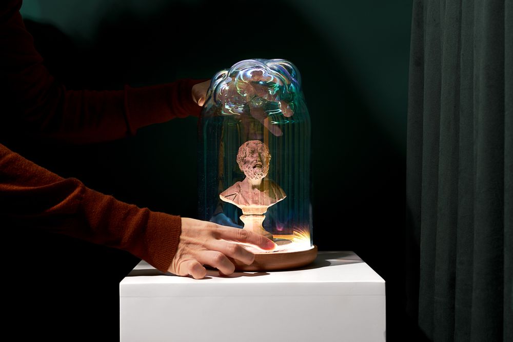 Customizable objects - Bubbling Light Dome | LED table lamp - Wood - YELLOWDOT DESIGN STUDIO