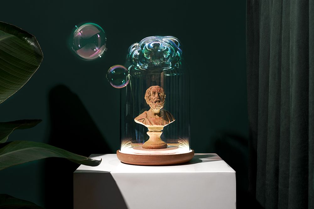 Customizable objects - Bubbling Light Dome | LED table lamp - Wood - YELLOWDOT DESIGN STUDIO