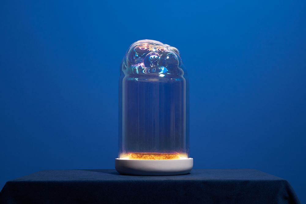 Customizable objects - Bubbling Light Dome | LED table lamp - Wood - YELLOWDOT DESIGN STUDIO