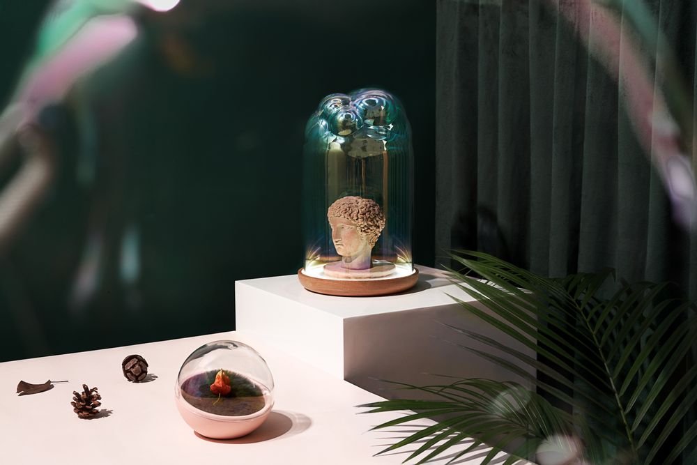 Customizable objects - Bubbling Light Dome | LED table lamp - Wood - YELLOWDOT DESIGN STUDIO