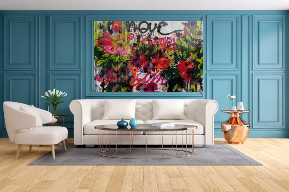 Tableaux - Tableau de Panthere rose et les amoureux #5 - JEAN FONTAN