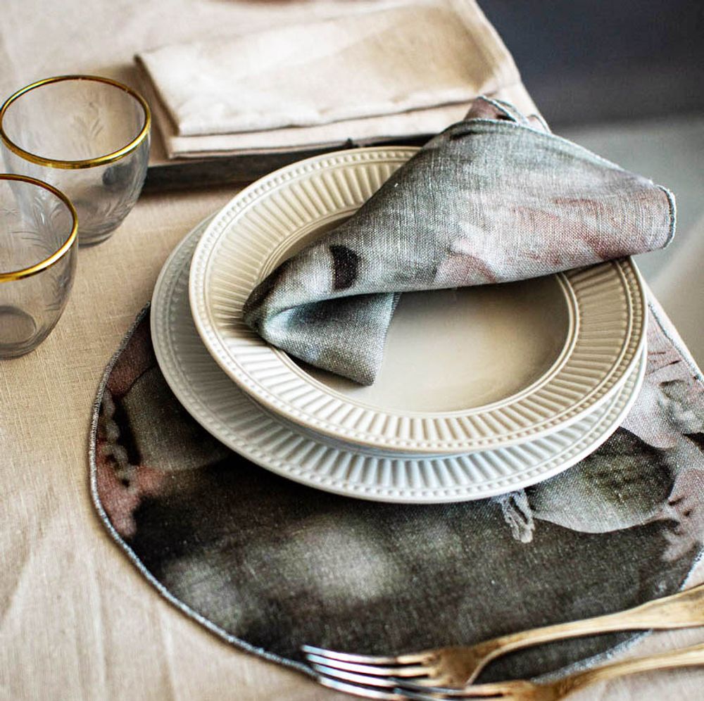 Fabric cushions - "PETALI" collection - Printed Linen Pillow, throws and table decorations - BORGO DELLE TOVAGLIE