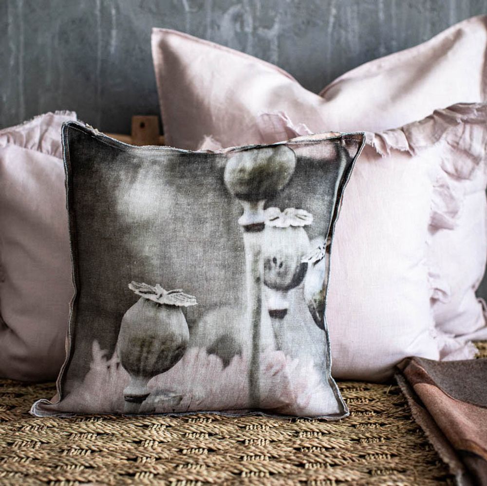 Fabric cushions - "PETALI" collection - Printed Linen Pillow, throws and table decorations - BORGO DELLE TOVAGLIE