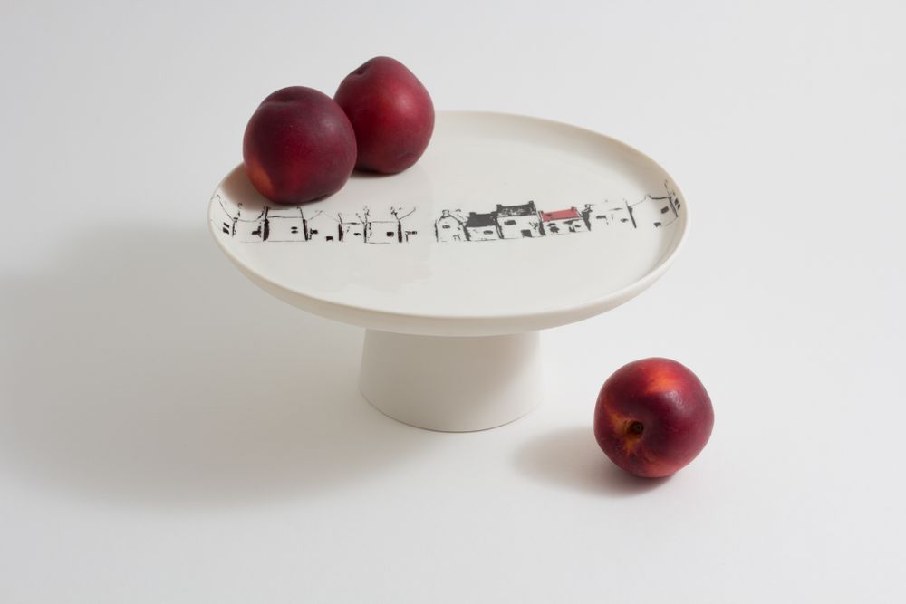 Céramique - Plat de service à gateau - BÉRANGÈRE CÉRAMIQUES