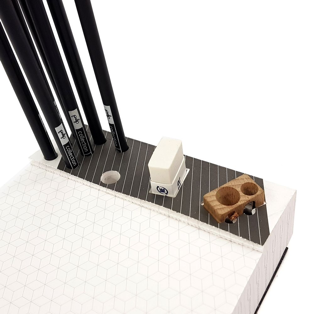 Gifts - Memo Pad & Organizer - Black Pencils - PULP SHOP