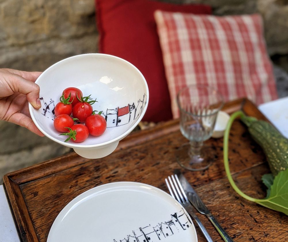 Bols - Bol avec décor de maison en images - BÉRANGÈRE CÉRAMIQUES