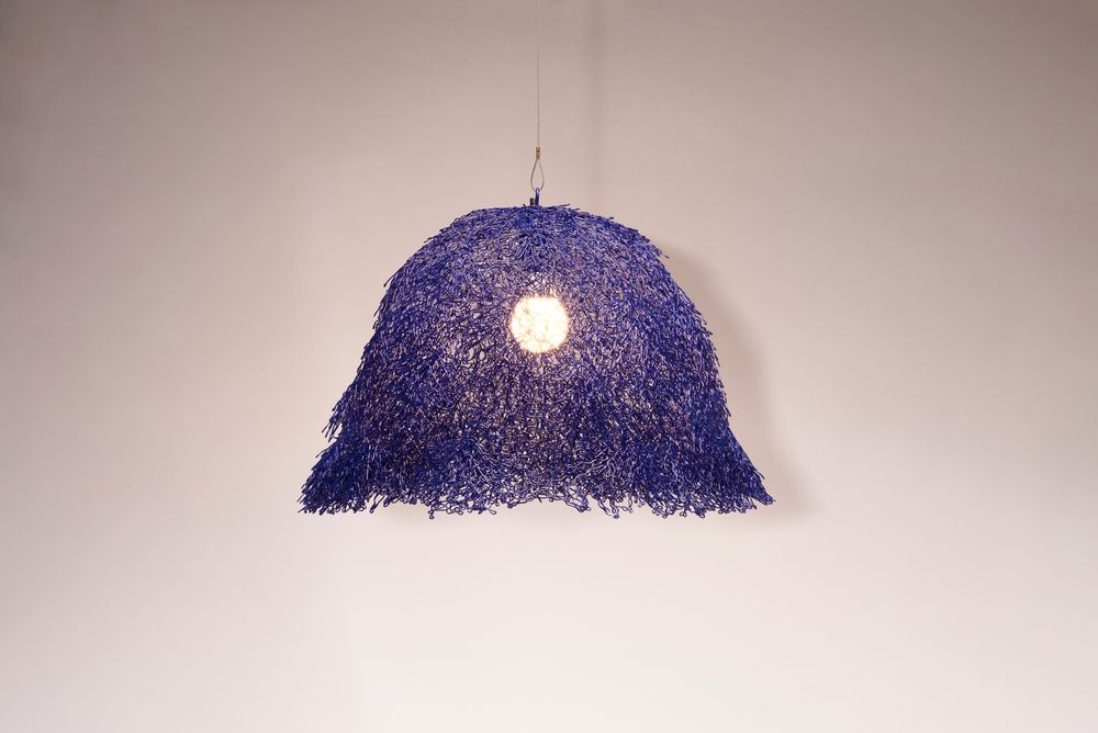 Suspensions - Lampe cloche bleue - PRADO FILIPINO ARTISANS, INC.