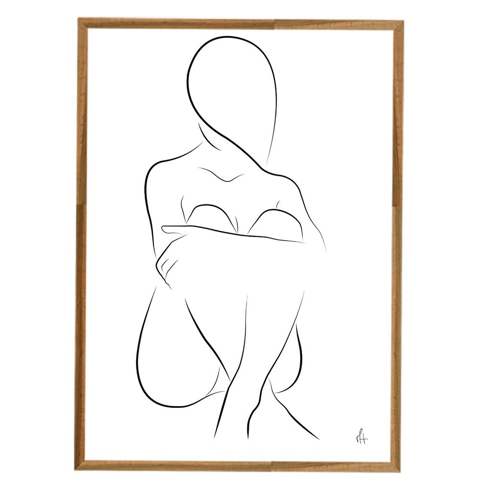 Affiches - Tirage artistique Silhouette assise - METTEHANDBERG ART PRINTS