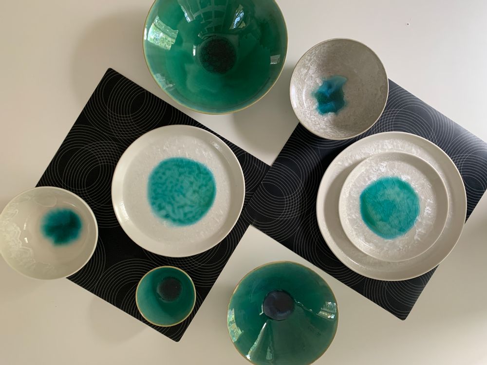 Formal plates - Gallaxy collection porcelain open bowl - MARTINE MIKAELOFF