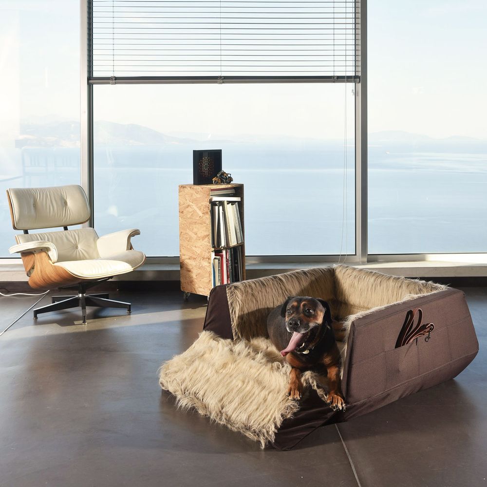 Ottomans - PET BOX WITH ARTIFICIAL FUR - POUFOMANIA