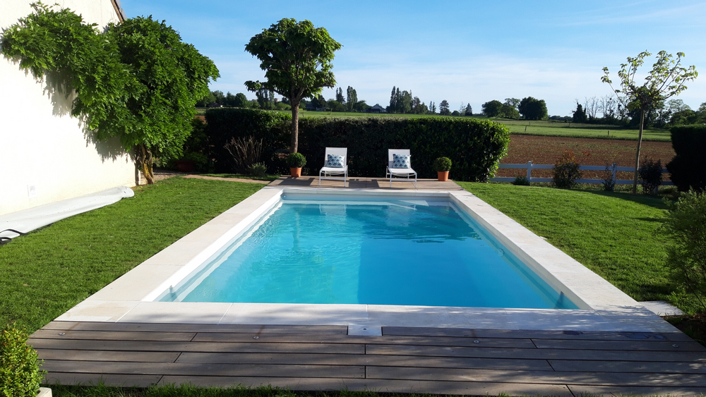 Piscines extérieures - Margelle de piscine en L - ROUVIERE COLLECTION