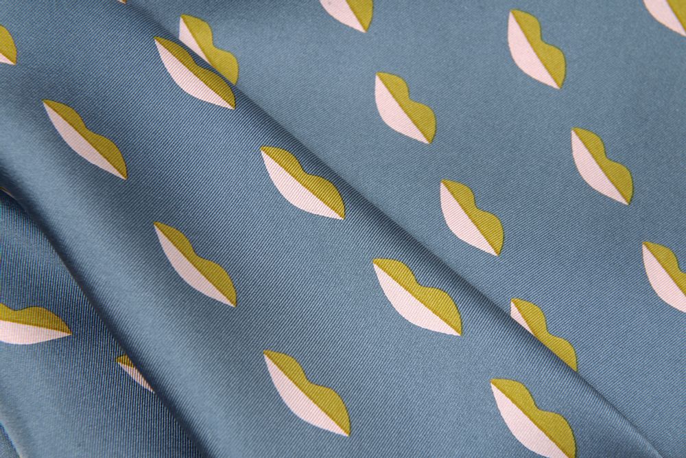 Scarves - Silk Scarf - Design 435 Dutch Blue - MOISMONT