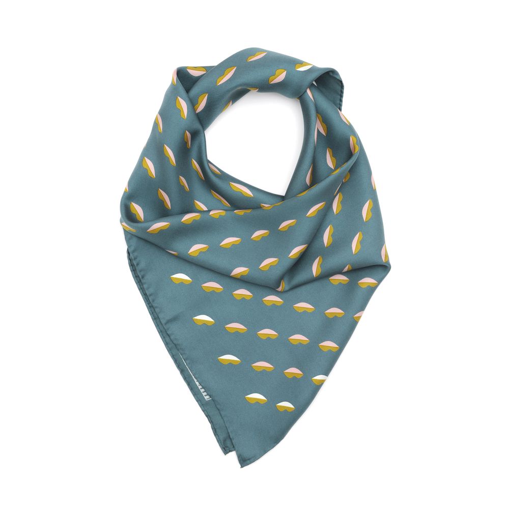 Scarves - Silk Scarf - Design 435 Dutch Blue - MOISMONT