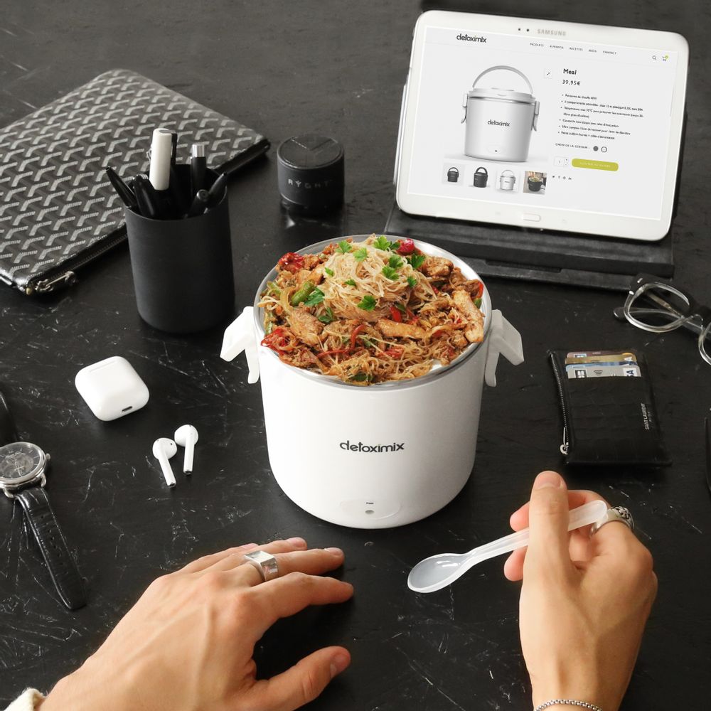 Plats et saladiers - LUNCH BOX CHAUFFANTE DETOXIMIX MEAL. - DETOXIMIX