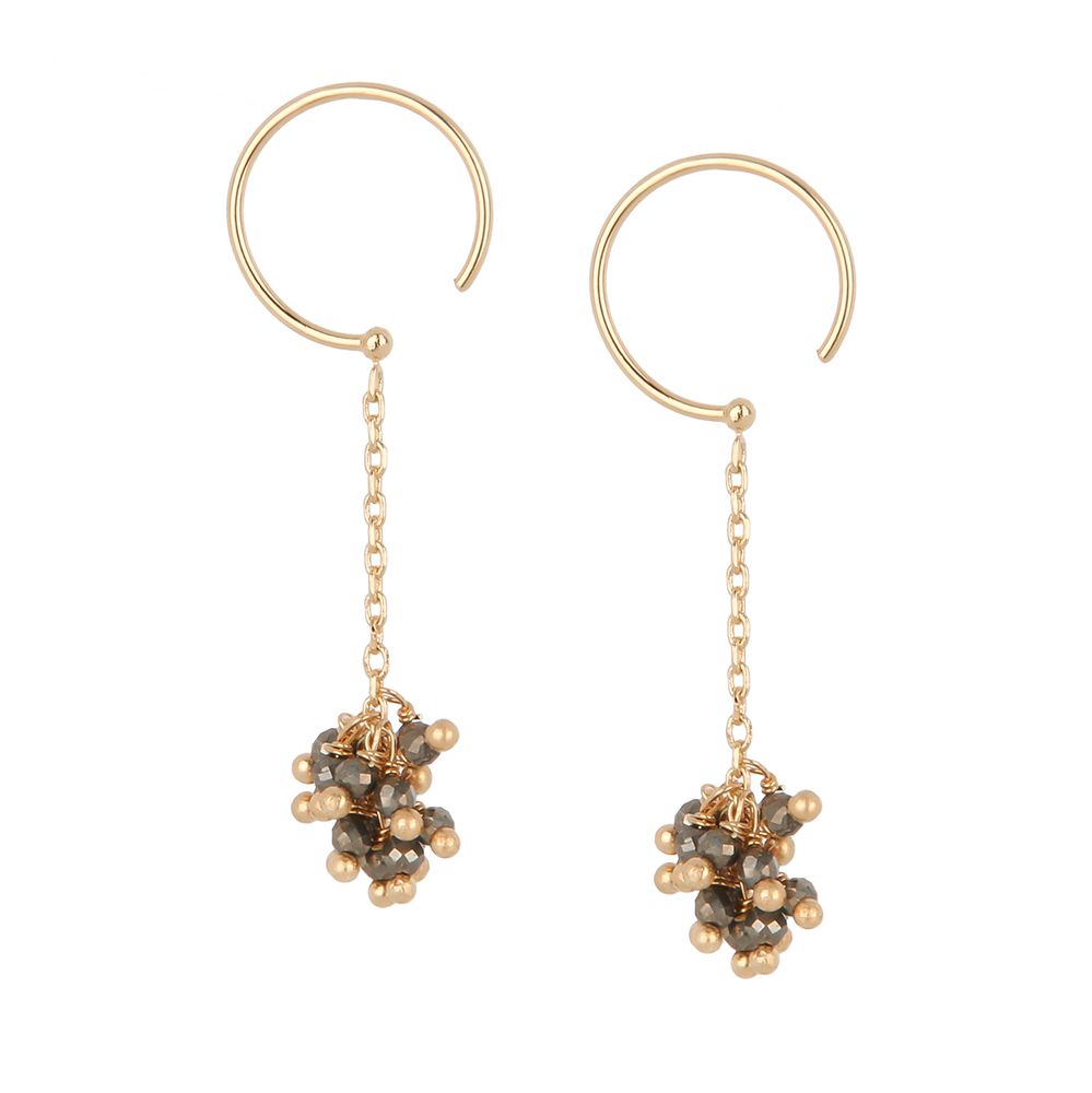 Jewelry - Mahe Pyrite Sand Earrings - FILAO BIJOUX