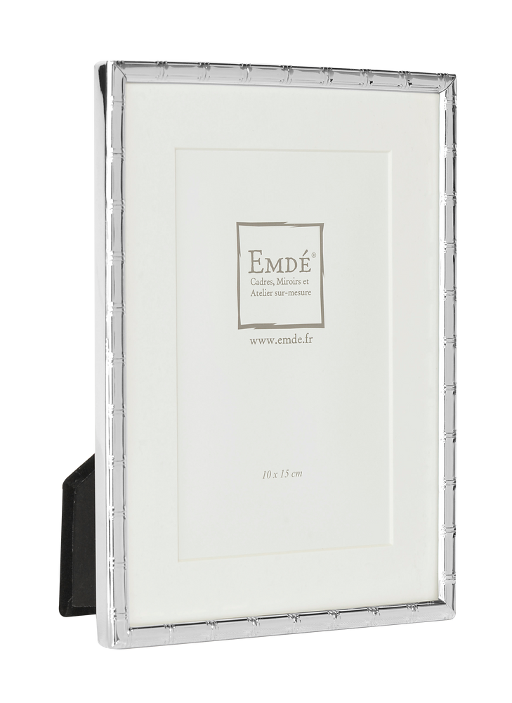 Cadres - LOT 2 CADRES BAMBOU MÉTAL ARGENTÉ - EMDE