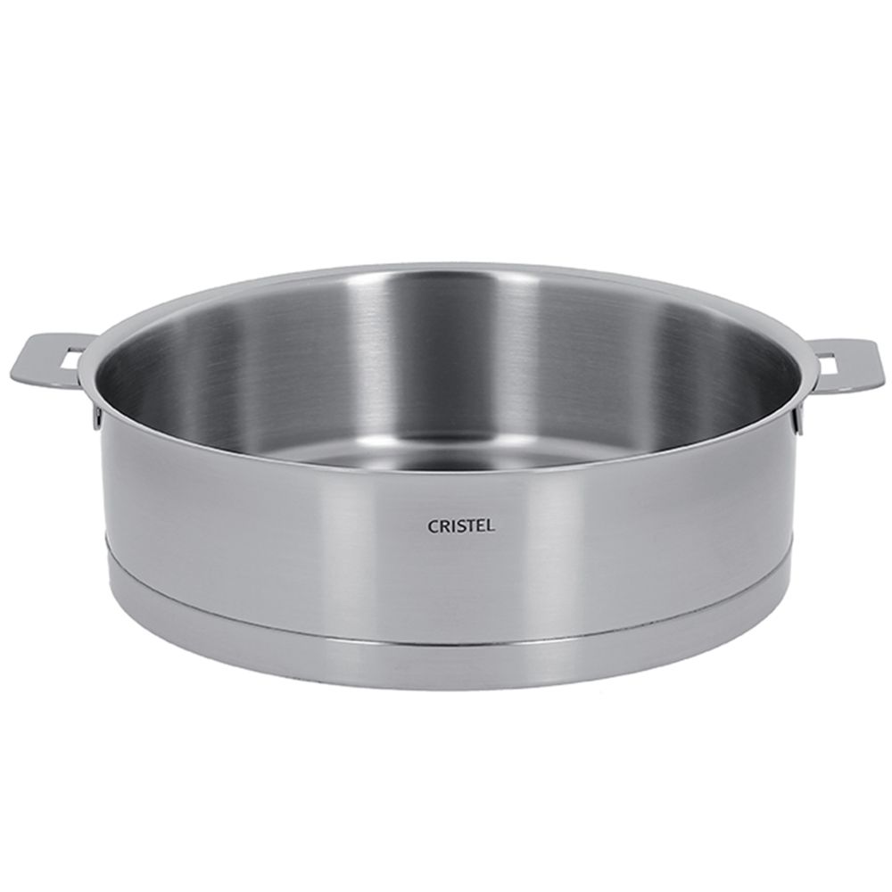 Stew pots - Stainless steel sauté pan 18-10 24cm Removable Strate - CRISTEL