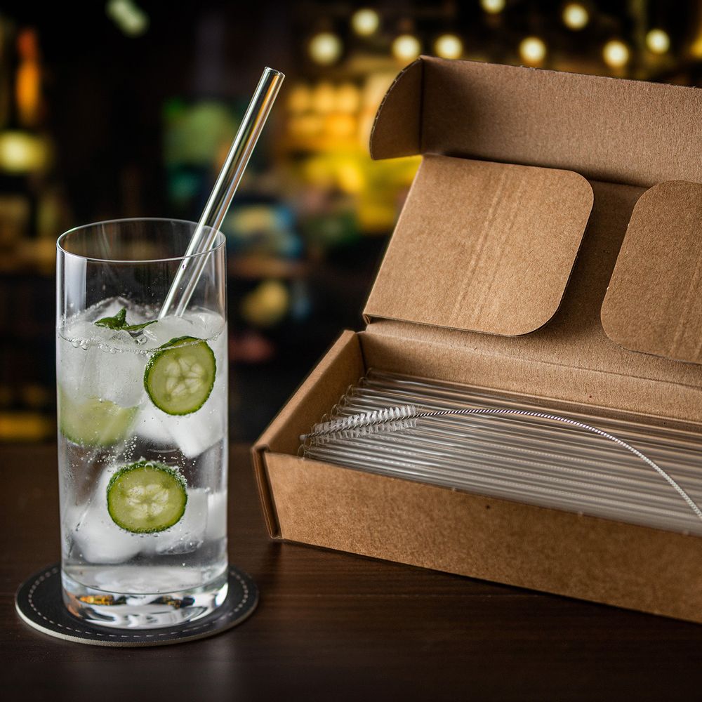 Verres - Pailles en verre Barbaydos - CONTENTO