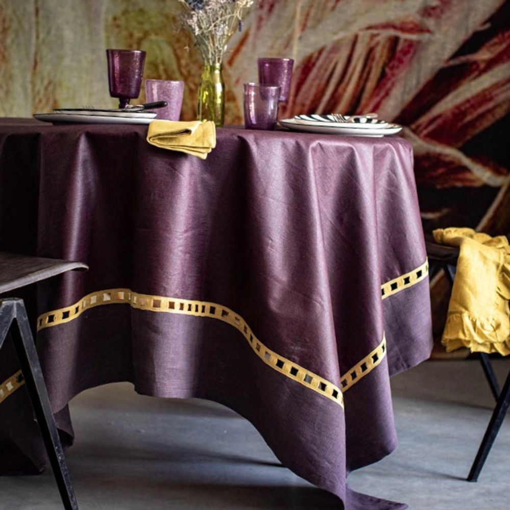 Kitchen linens - RIVIERA ANTISTAIN LINEN TABLECLOTH - BORGO DELLE TOVAGLIE