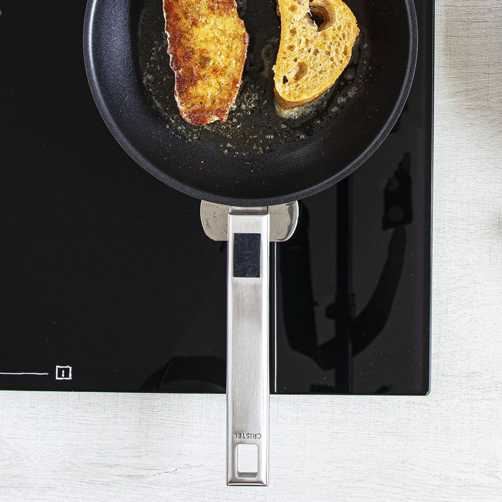 Kitchen utensils - Removable Brushed Stainless Steel Handle Strate - CRISTEL